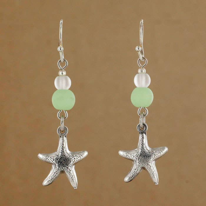 Sea Glass Starfish Earring 1767-SP