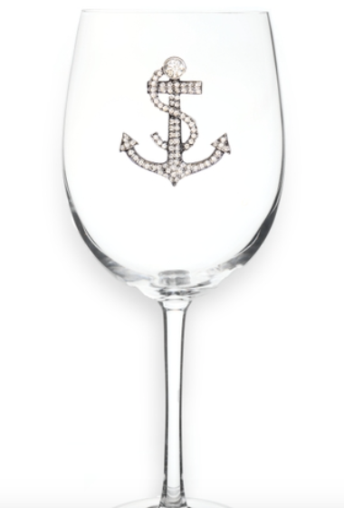 ANCHOR JEWELED WINE GLASS