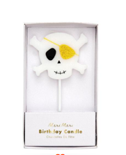 LARGE SKULL & CROSSBONES CANDLE
