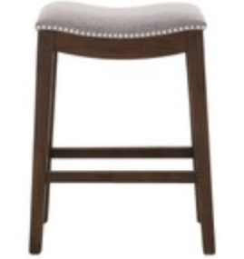 HARPER COUNTER STOOL - RUSTIC JAVA/EARL GRAY/SLV