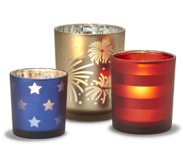 FROSTED CANDLE HOLDERS - MED