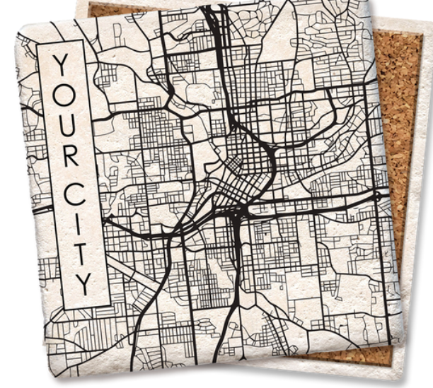 CUSTOM MAP COASTERS