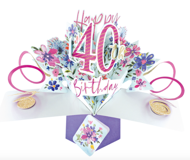 HAPPY 40TH BIRTHDAY - FLOWERS
