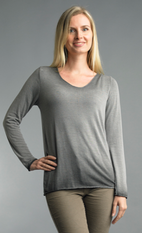 GRAY BASIC TEE