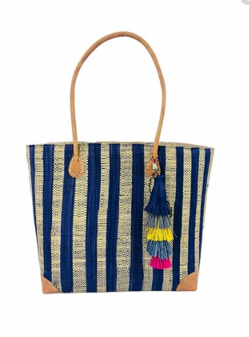 TRINIDAD STRIPES W TASSELS BLUE MED