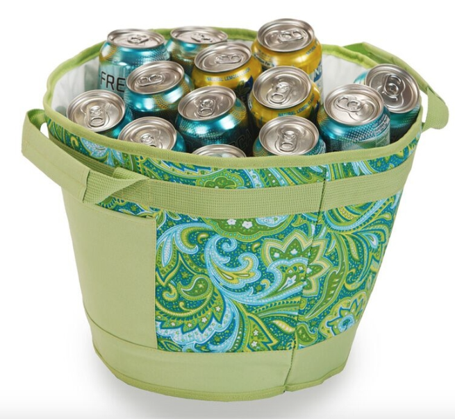 AUSTIN, GREEN PAISLEY COOLER TOTE