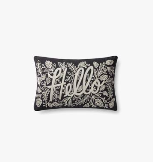 HELLO - RP BLACK PILLOW
