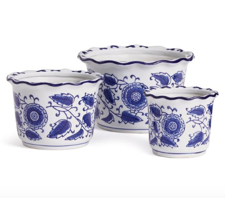 BARCLAY BUTERA DYNASTY SCOLLOPED POT-LG