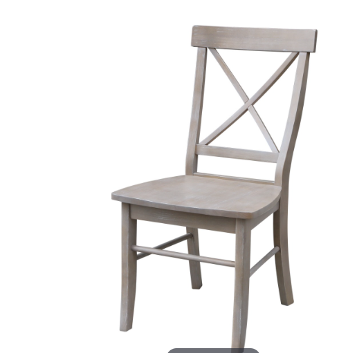 TAUPE GREY X BACK CHAIR