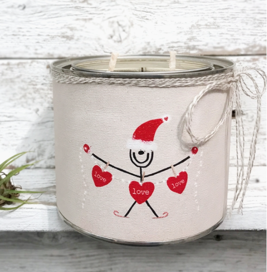 LOVE LOVE LOVE SANTA SOY CANDLE