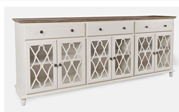 AURORA HILLS 6 DOOR ACCENT CHEST B WHITE/BISQUE