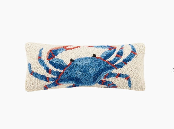 BLUE CRAB HOOK PILLOW