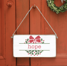 HOPE WREATH SIGN