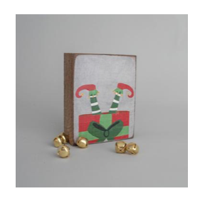 FALLING ELF WOODEN BLOCK