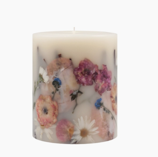APRICOT ROSE SMALL ROUND BOTANICAL CANDLE