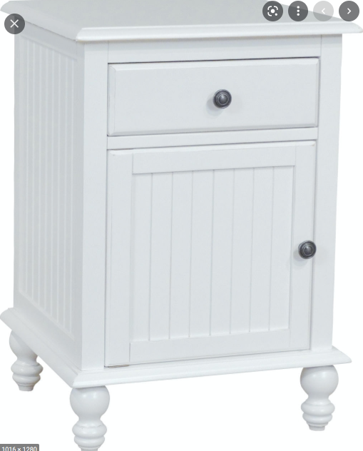 COTTAGE 1 DRAWER 1 DOOR BCH WHITE