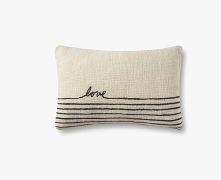 LOVE PILLOW-NATURAL/BLACK