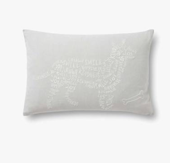 DOG PILLOW-GREY
