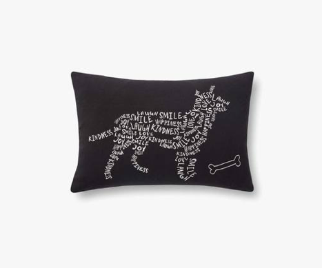 DOG PILLOW-BLACK