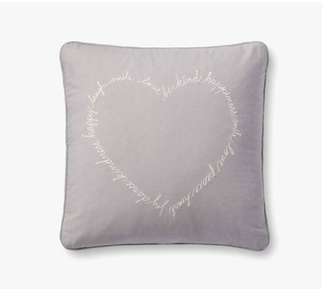 HEART PILLOW-GREY