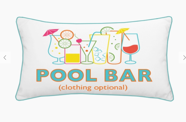 POOL BAR INDOOR/OUTDOOR LUMBAR PILLOW