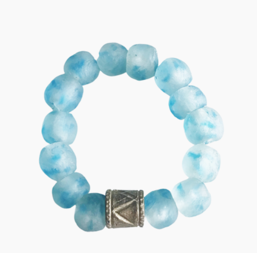 LIGHT BLUE TIE DYE PLAYA BRACELET