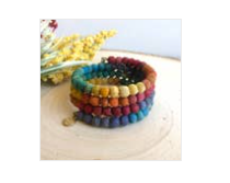 KANTHA RAINBOW SPIRAL BRACELET
