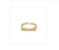 HORIZONTAL BAR RING -GOLD