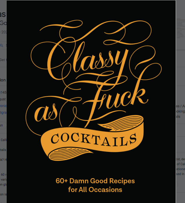 CLASSY AS FUCK COCKTAILS