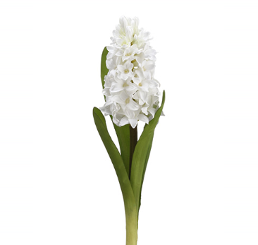 HYACINTH SPRAY WHITE- 12.5"
