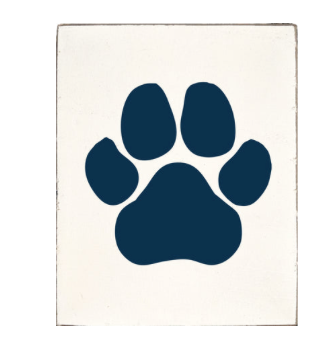 PAW PRINT BLK/WHT