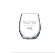 STATE SILHOUETTE STEMLESS WINE GLASS - PLYMOUTH