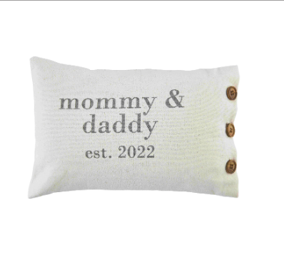 PARENTS EST 2022 PILLOW