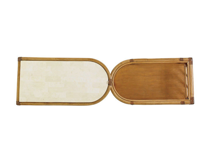 Twin Palms - Cable Beach Bar Cart - Light Brown