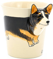MUG16BLACK Corgi black mug 10 oz