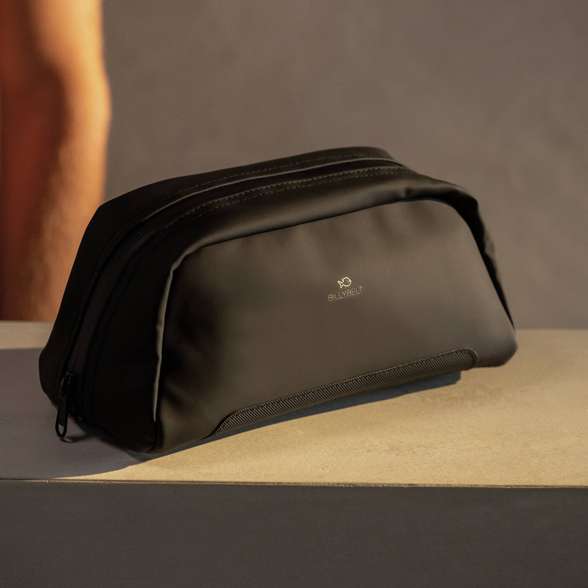 Black toilet bag