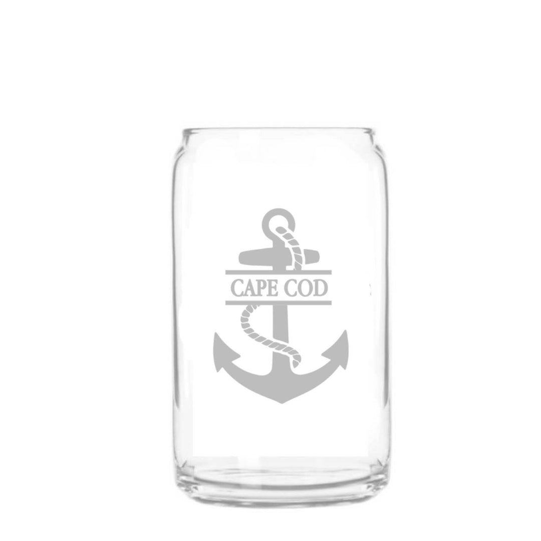 GLASSWARE - Anchor w Town Name: Stemless Wine Glass