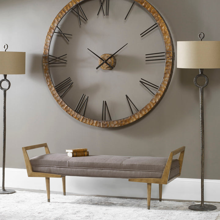Waylon - Mid-Century Modern Bench - Dark Gray