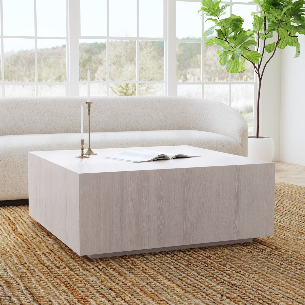Layne - Square Coffee Table With Casters