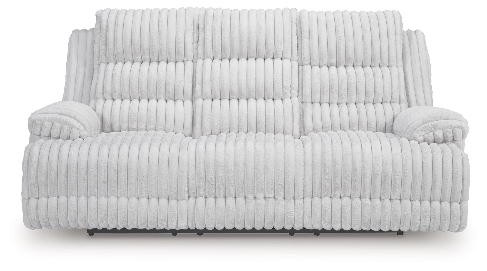 Rhines Falls - Reclining Power Sofa With Drop Down Table - Alloy