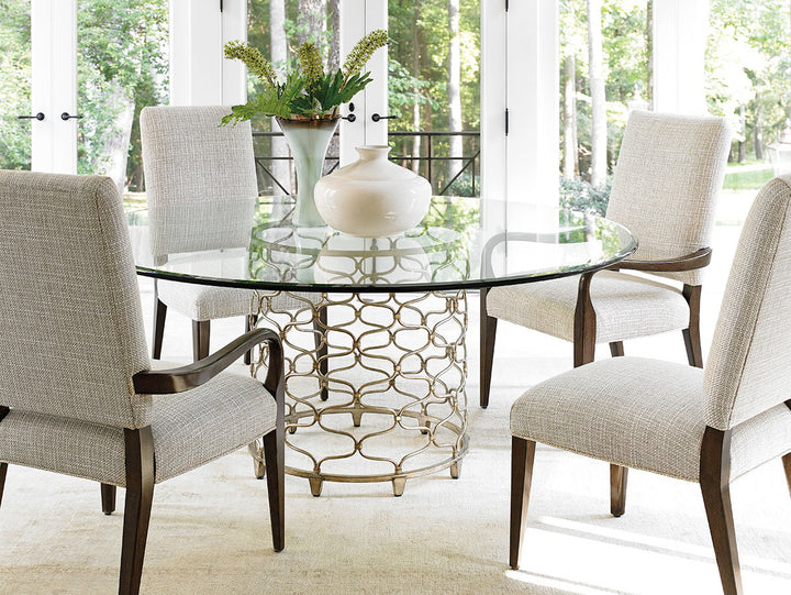 Laurel Canyon - Bollinger Round Dining Table With Glass Top