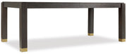 Curata - Rectangle Dining Table With 2-20" Leaves - Dark Brown