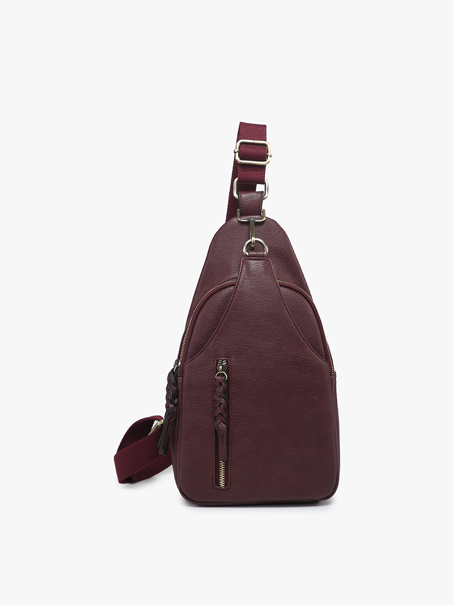 M2342 Nikki Dual Compartment Sling Pack Bag: Grey