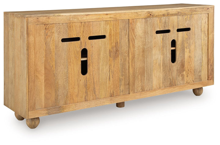 Niam - Light Antique Beige - Accent Cabinet