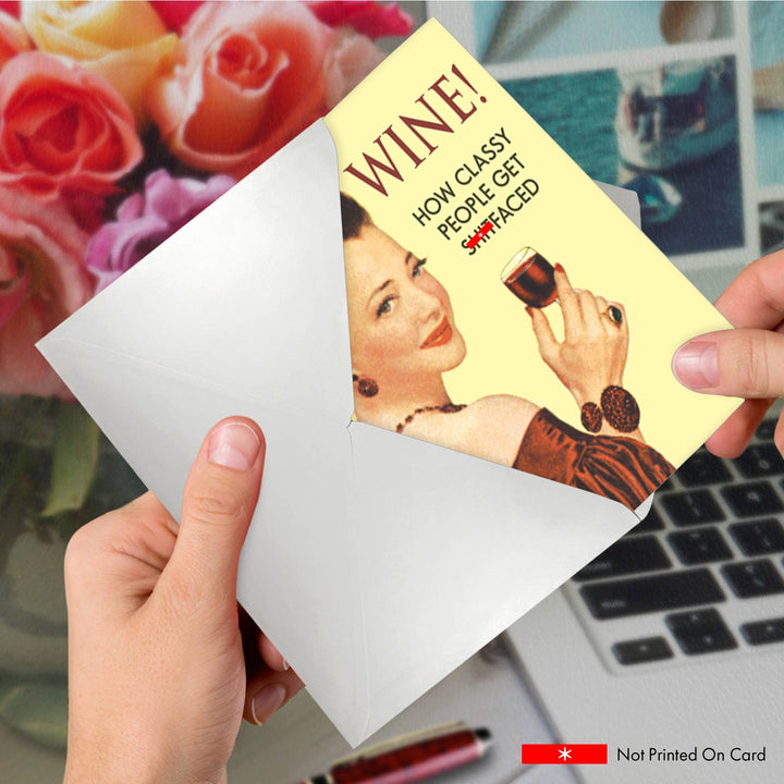 Birthday Card - Wine Ephemera