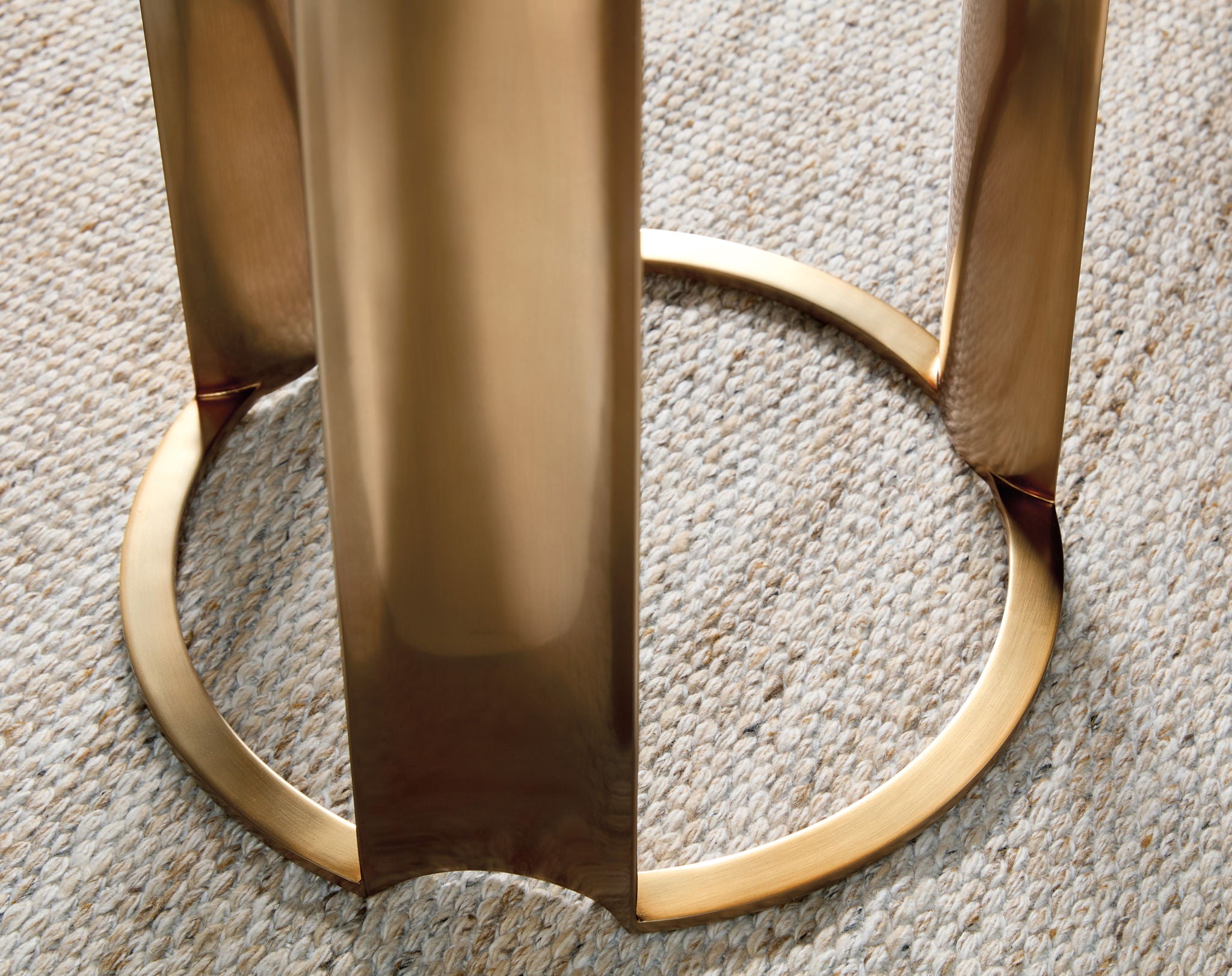 Eleana - Accent Table - Medium Wood / Gold