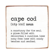 Cape Cod Definition Block Sign