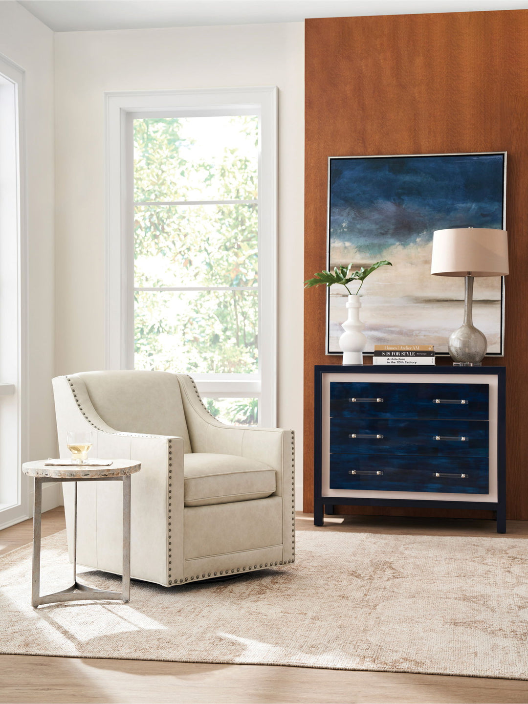 Lexington Leather - Barrier Leather Swivel Chair - Light Brown
