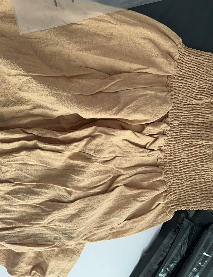 Women's slacks casual wide-legged pants wrap spring trousers: Black / XL