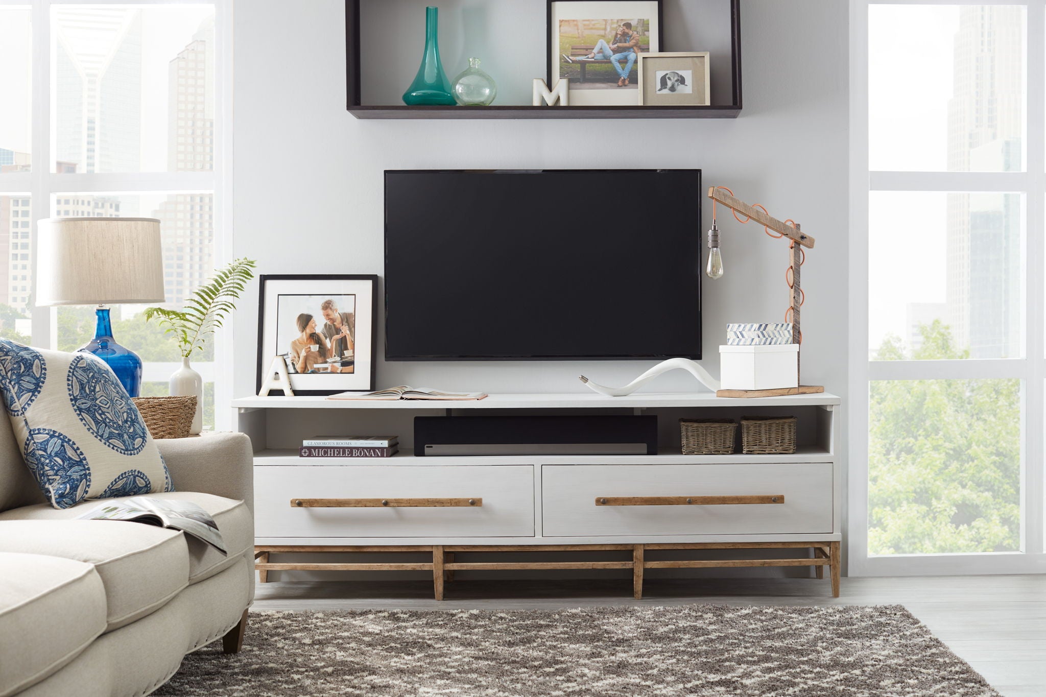 Urban Elevation - Low Entertainment Console - White